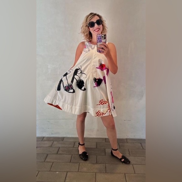 🦄HTF🦄 NWT Anthropologie The Keiko Mini Dress: Danielle Kroll Edition, Size S - Picture 7 of 9